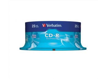CD-R lemez, 700MB, 52x, hengeren, VERBATIM DataLife (CDV7052B25DL)