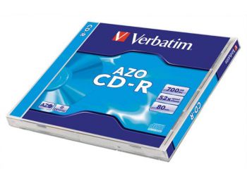 CD-R lemez, Crystal bevonat, AZO, 700MB, 52x, normál tok, VERBATIM DataLife Plus (CDV7052)