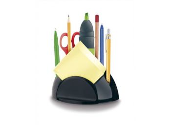 Írószer és jegyzettömbtartó, ICO Smart, fekete (TICILTF