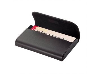 Névjegytartó tárca, bőr, 25 db-os, SIGEL Torino, fekete 