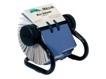 Névjegytartó, 200 db-os, forgó, ROLODEX, fekete (IN67236)