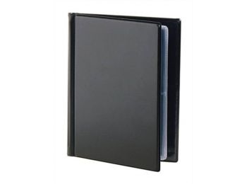 Névjegytartó, 32 db-os, VICTORIA, fekete (INJV16FK)