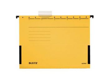 Függőmappa, oldalvédelemmel, karton, A4, LEITZ Alpha, sárga (E19860015)