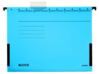 Függőmappa, oldalvédelemmel, karton, A4, LEITZ Alpha, kék (E19860035)