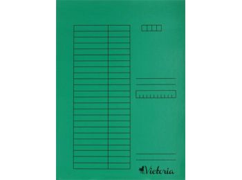 Gyorsfűző, karton, A4, VICTORIA, zöld (IDPGY03)