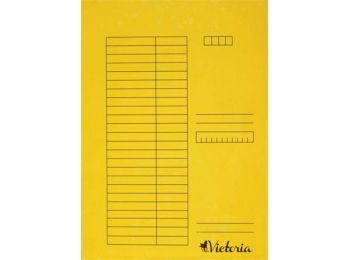 Gyorsfűző, karton, A4, VICTORIA, sárga (IDPGY02)