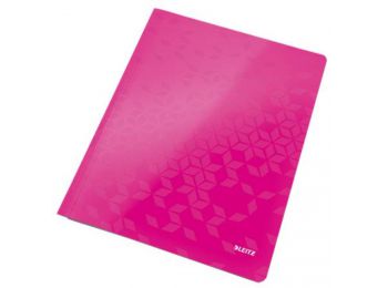 Gyorsfűző, laminált karton, A4, LEITZ Wow, rózsaszín (E