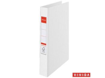 Gyűrűs könyv, 2 gyűrű, 42 mm, A4, PP, ESSELTE Standard, Vivida fehér (E14449)