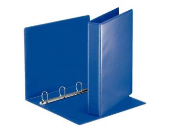 Gyűrűs könyv, panorámás, 4 gyűrű, D alakú, 50 mm, A4, PP, ESSELTE, kék (E49715)