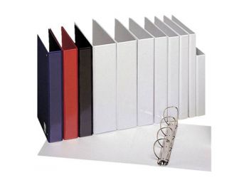 Gyűrűs könyv, panorámás, 4 gyűrű, 25 mm, A4, PP, ESSELTE, fehér (E49700)