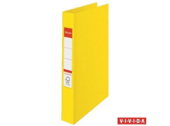 Gyűrűs könyv, 4 gyűrű, 42 mm, A4, PP, ESSELTE Standard, Vivida sárga (E14458)