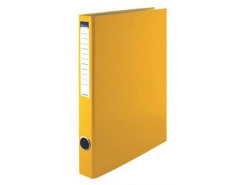 Gyűrűs könyv, 4 gyűrű, 35 mm, A4, PP/karton, VICTORIA, sárga (IDVGY08)