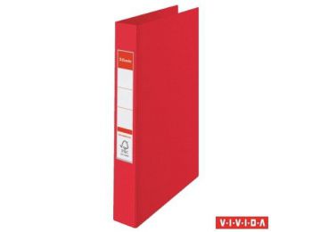 Gyűrűs könyv, 4 gyűrű, 42 mm, A4, PP, ESSELTE Standard, Vivida piros (E14459)