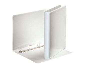 Gyűrűs könyv, panorámás, 4 gyűrű, D alakú, 35 mm, A4, PP, ESSELTE, fehér (E49701)