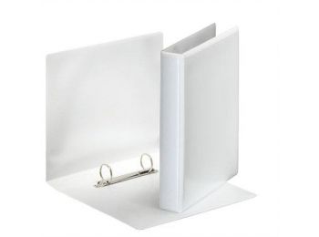 Gyűrűs könyv, panorámás, 2 gyűrű, D alakú, 46 mm, A5, PP, ESSELTE, fehér (E46571)