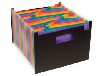 Harmonikairattartó, PP, 24 rekeszes, VIQUEL Rainbow Class, 