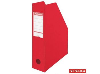 Iratpapucs, PVC/karton, 70 mm, összehajtható, ESSELTE, Vivida piros (E56003)