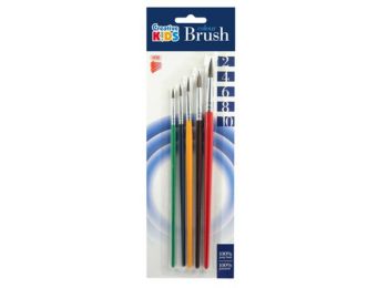 Ecsetkészlet, no. 2-4-6-8-10, fa, ICO Creative Kids (TICEV5