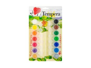 Tempera készlet, tégelyes, ICO Süni, 14 különböző sz�