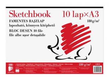 Skiccfüzet, A3, 190 g, ICO Süni (TICSUSFA3)