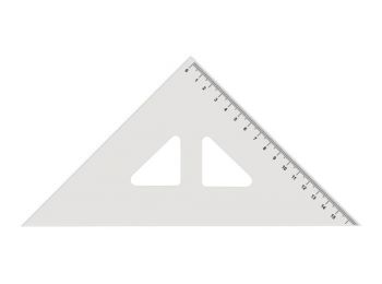 Háromszög vonalzó, műanyag, 45 °, KOH-I-NOOR (TKOH74415