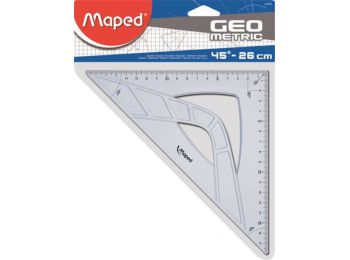 Háromszög vonalzó, műanyag, 45°, 26 cm, MAPED Geometric