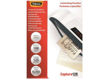 Meleglamináló fólia, 125 mikron, 75x105 mm, fényes, 100 