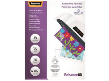 Meleglamináló fólia, 80 mikron, A3, fényes, 25 db, FELLO