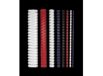 Spirál, műanyag, 10 mm, 41-55 lap, FELLOWES, 25 db, fekete