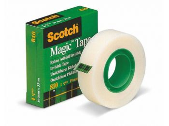 Ragasztószalag, 19 mm x 33 m, 3M SCOTCH Magic Tape 810 (LPM