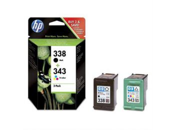 SD449EE Tintapatron DesJet 460 mobil, 5740, 6540d nyomtatókhoz, HP 338/343, fekete, színes (TJHCSD449E)