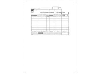 Nyomtatvány, készletbevételezési bizonylat, 25x4, A5, VI