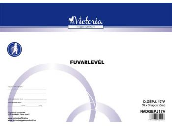 Nyomtatvány, fuvarlevél, 50x3, A4, fekvő,  VICTORIA D.GÉ