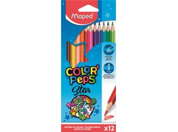 Színes ceruza készlet, háromszögletű, MAPED Color`Peps,