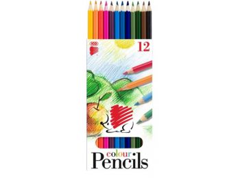 Színes ceruza készlet, hatszögletű, ICO Süni, 12 különböző szín (TICSU12)