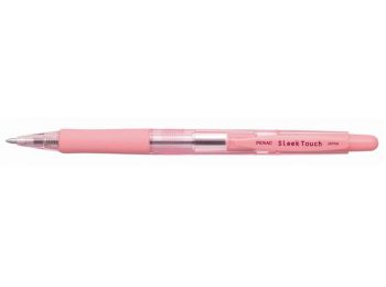 Golyóstoll, 0,7 mm, nyomógombos, rózsaszín tolltest, PENAC SleekTouch, kék (TICPSP)