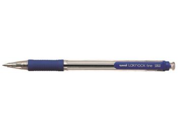 Golyóstoll, 0,4 mm, nyomógombos, UNI SN-101 Laknock Fine, kék (TU11031)