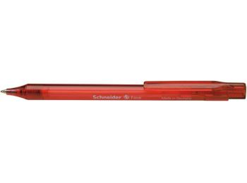 Golyóstoll, 0,5 mm, nyomógombos, SCHNEIDER Fave, piros (TS