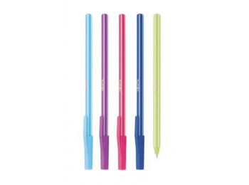 Golyóstoll készlet, 0,7 mm, kupakos, 5 különböző tests