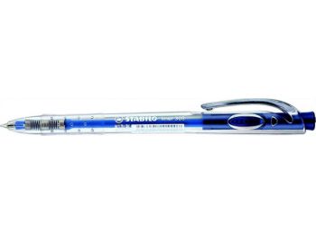 Golyóstoll, 0,38 mm, nyomógombos, STABILO Liner 308, kék 