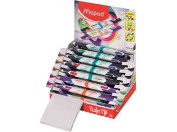 Golyóstoll display, 0,5 mm, kétvégű, MAPED Twin Tip, 4 h