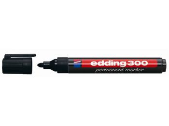 Alkoholos marker, 1,5-3 mm, kúpos, EDDING 300, fekete (TED30011)
