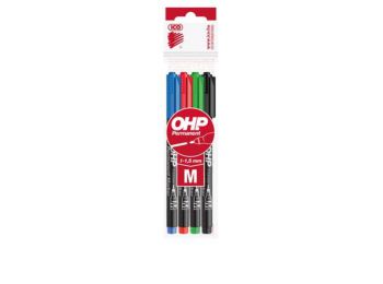 Alkoholos marker készlet, OHP, 1-1,5 mm, M, ICO, 4 különb