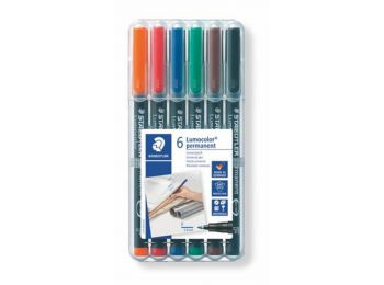 Alkoholos marker készlet, OHP, 0,6 mm, STAEDTLER Lumocolor 