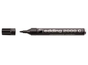 Alkoholos marker, 1,5-3 mm, kúpos, EDDING 2000, fekete (TED