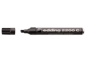 Alkoholos marker, 1-5 mm, vágott, EDDING 2200, fekete (TED2200FK)