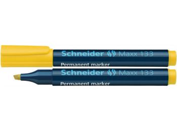 Alkoholos marker, 1-4 mm, vágott, SCHNEIDER Maxx 133, sárg