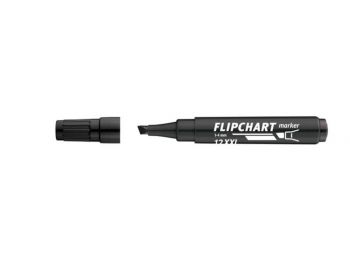 Flipchart marker, 1-4 mm, vágott, ICO Artip 12 XXL, fekete (TICA12XFK)