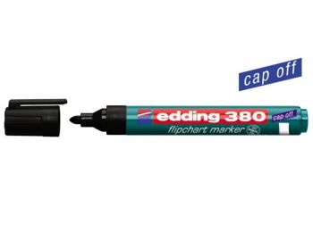 Flipchart marker, 1,5-3 mm, kúpos, EDDING 380, fekete (TED380FK)