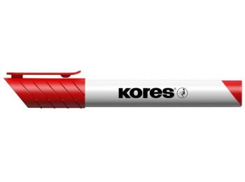 Tábla- és flipchart marker, 1-3 mm, kúpos, KORES K-Marker, piros (IK20837)